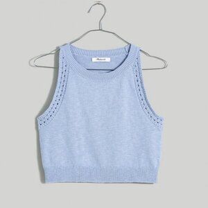 Madewell Crochet Trim Crop Sweater Tank